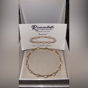 Ronaldo Romance Bracelet - Gold and White
